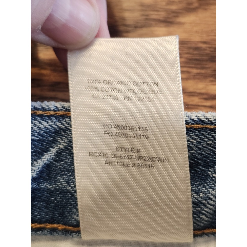 Denim Forum Joni High‎ Rise Loose Jeans Womens 27 Button Fly Aritzia Organic - Picture 11 of 11